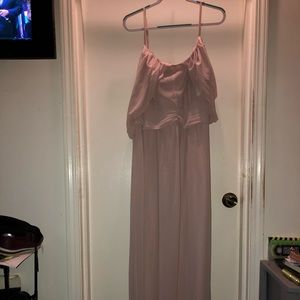Pink plus size formal dress
